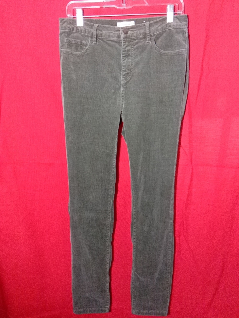 LOFT Olive Green Corduroy Skinny Pants